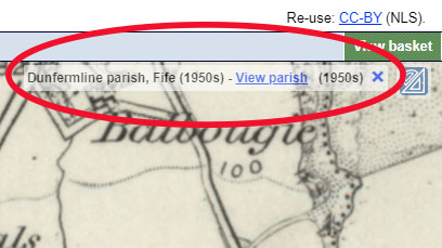 New parish/county information in the Georeferenced Maps viewer graphic