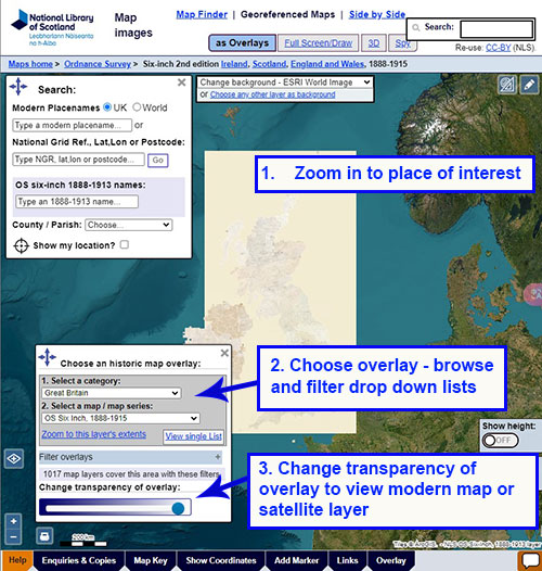 Georeferenced Maps - initial help information - desktop