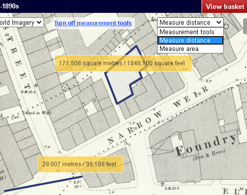 Measure bearings, distances and areas graphic